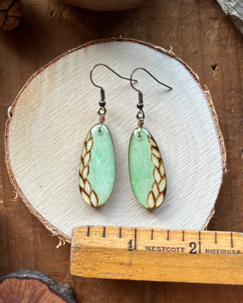 Goddess earrings Aqua