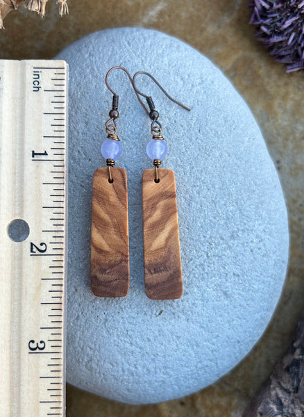 Olive Wood Earrings No. 6