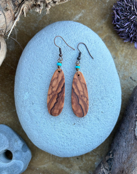 Olive Wood Earrings No. 20