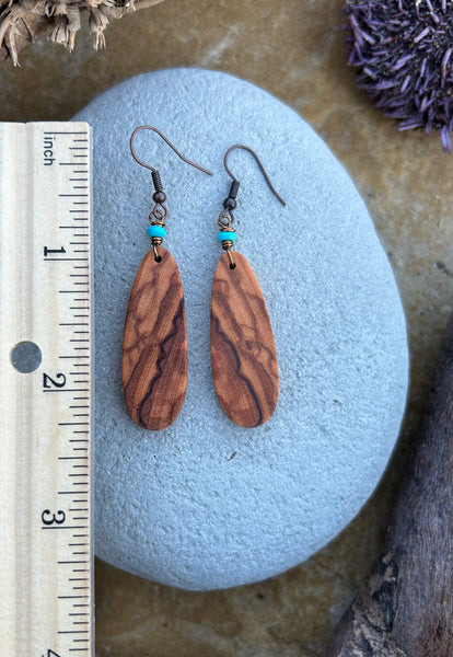 Olive Wood Earrings No. 20