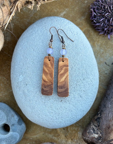 Olive Wood Earrings No. 6