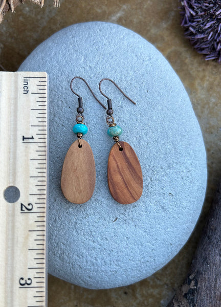 Olive Wood Earrings No. 16