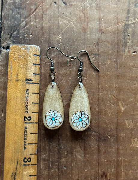 Turquoise Flower Teardrops